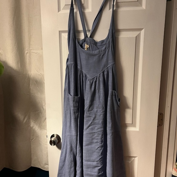 Fashion Brand Company Cindy Linen Pinafore Dress. Handmade USA. SIZE XL - Picture 4 of 5